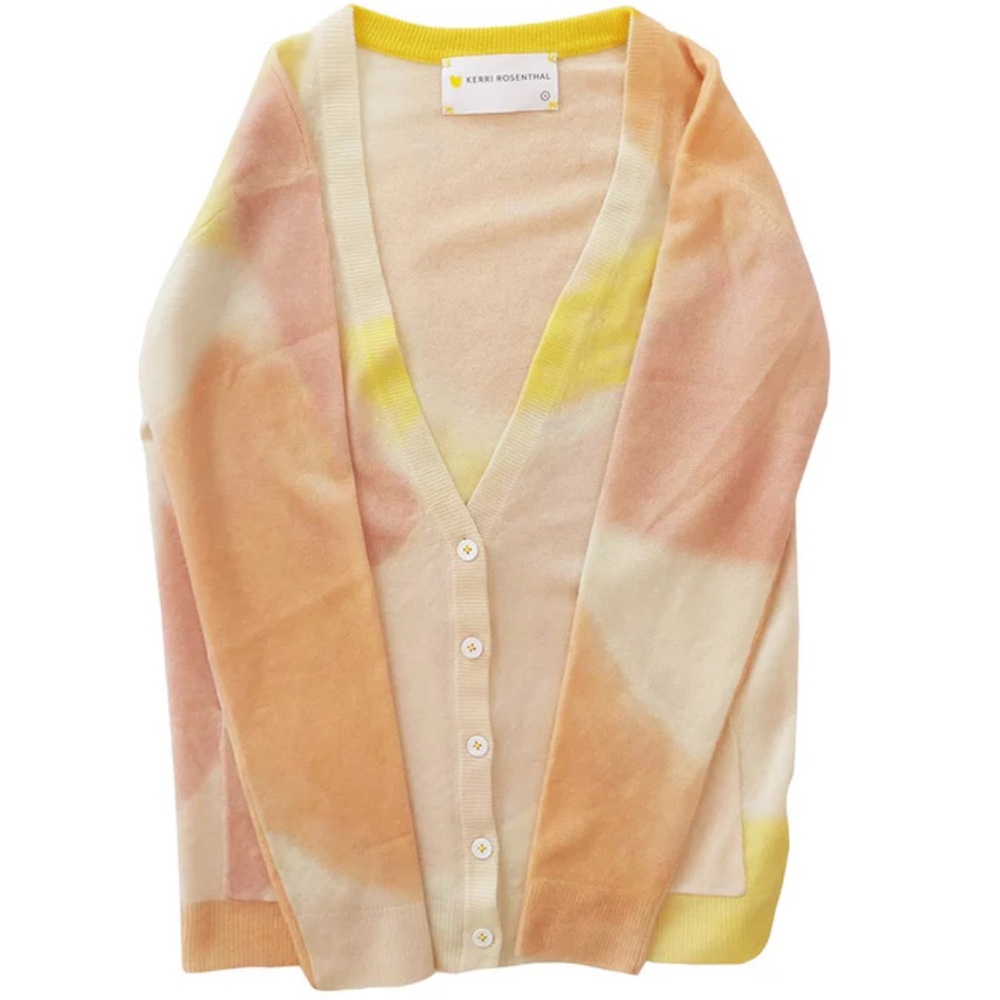 Kerri Rosenthal The Melvin Wonderblocks Cashmere Cardigan - Bubble Pink